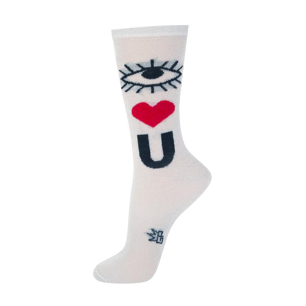 Eye Heart You Socks Unisex Crew Sock white