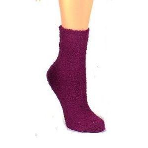 Solid Color Fuzzy Socks Women&#39;s Crew Sock Grey