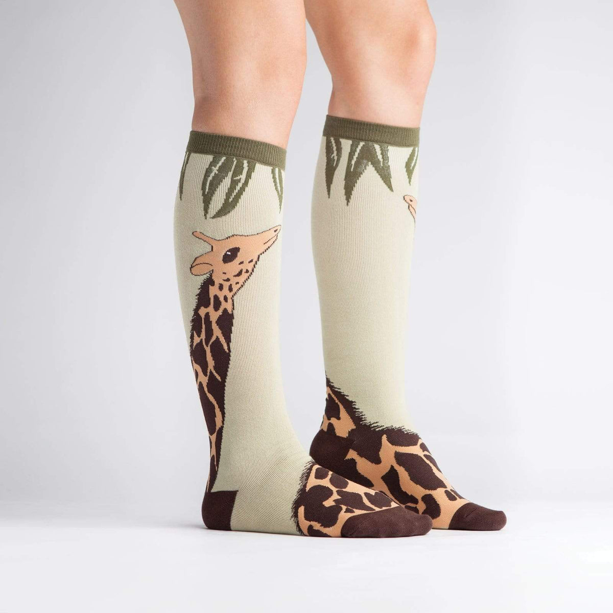 Giraffe Socks Women&#39;s Knee High Sock Green