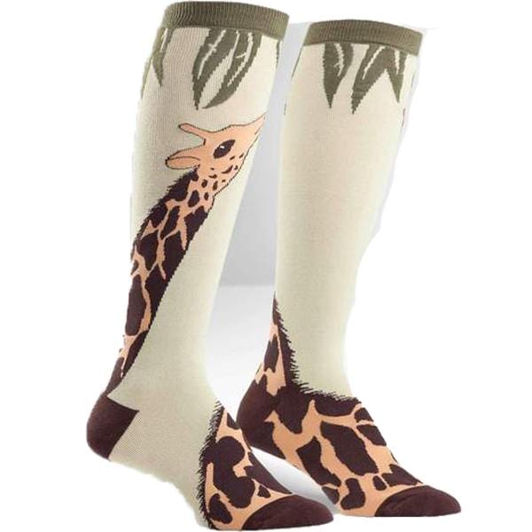 Giraffe Socks Women's Knee High Sock Green
