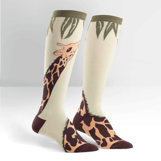 Giraffe Socks Women's Knee High Sock Green