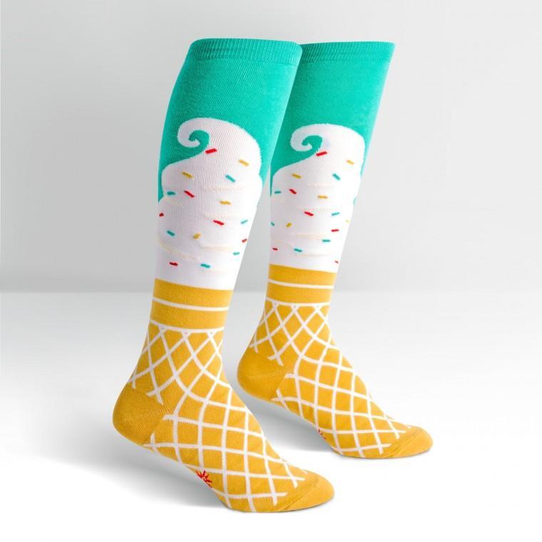 Ice Cream Dream Socks - Junior Knee High Sock Teal