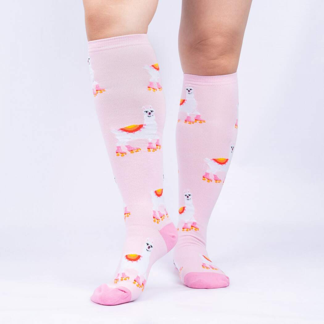 They See Me Rollin' Women's Knee High Socks Pink