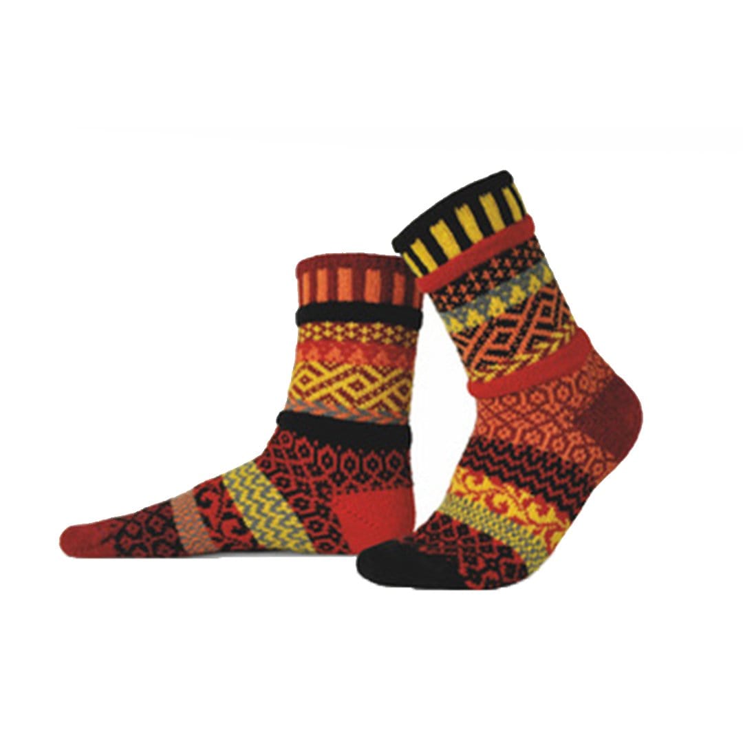 Fire Cotton Crew Socks Small / Red