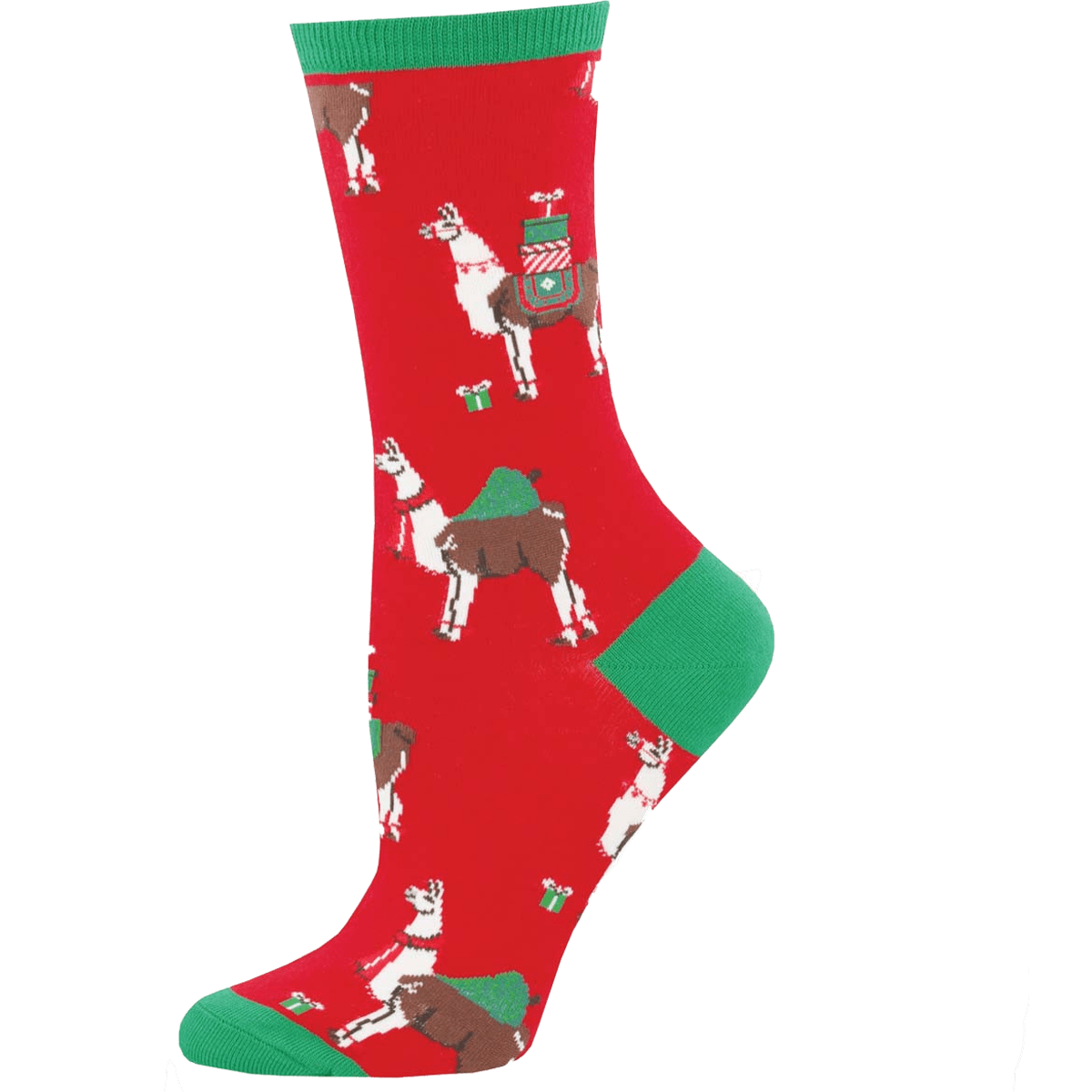 Fa La Llama Women's Crew Sock Red
