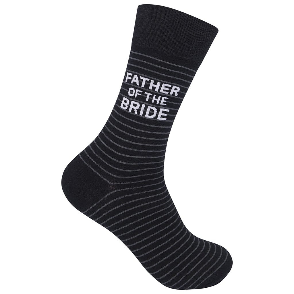 Father Of The Bride Unisex Crew Sock Black