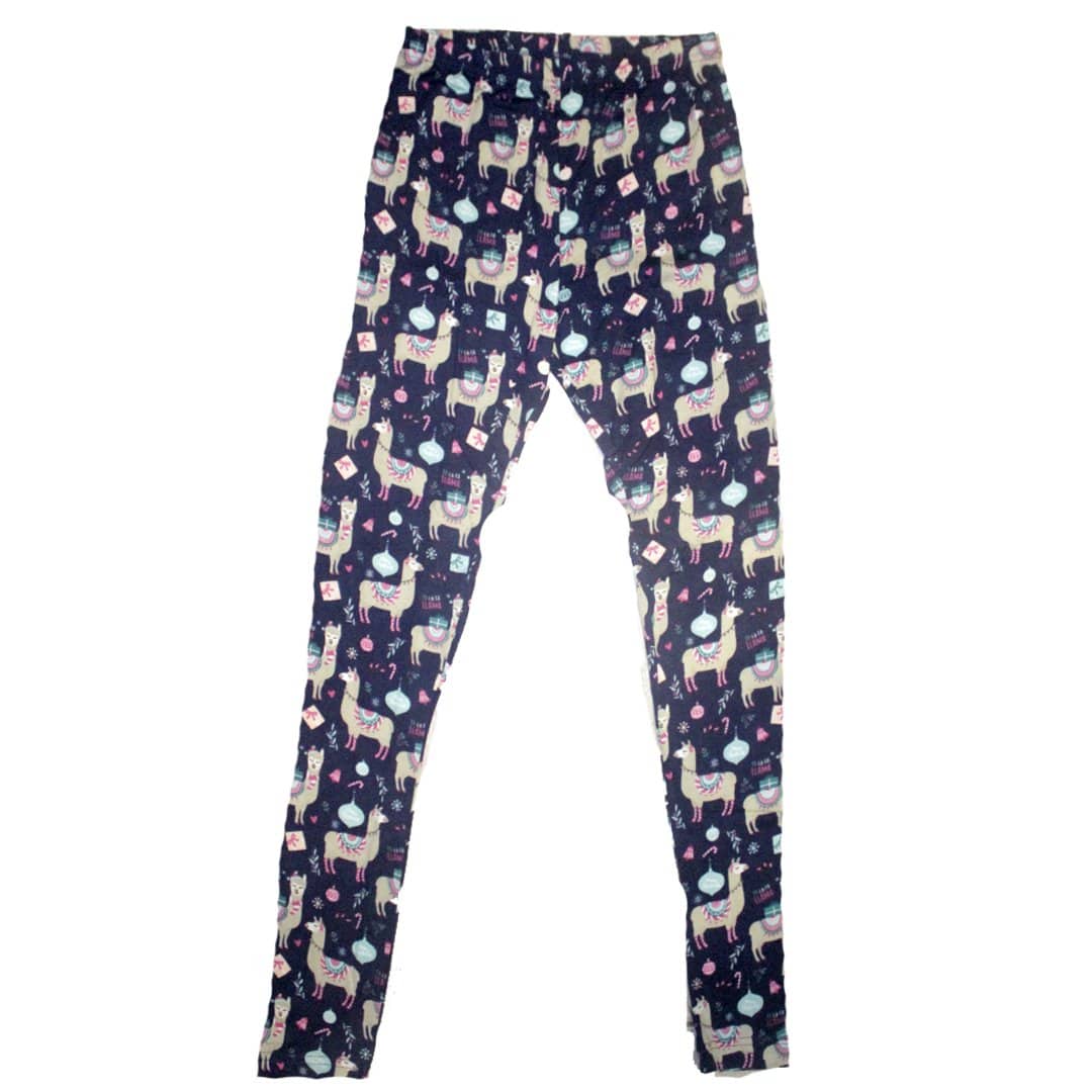 Fla La Llama Leggings Small / Navy