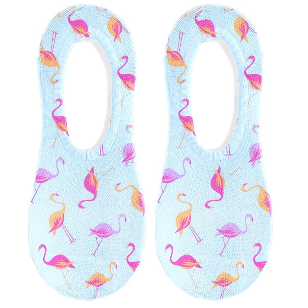 Flamingo Liner Socks Blue