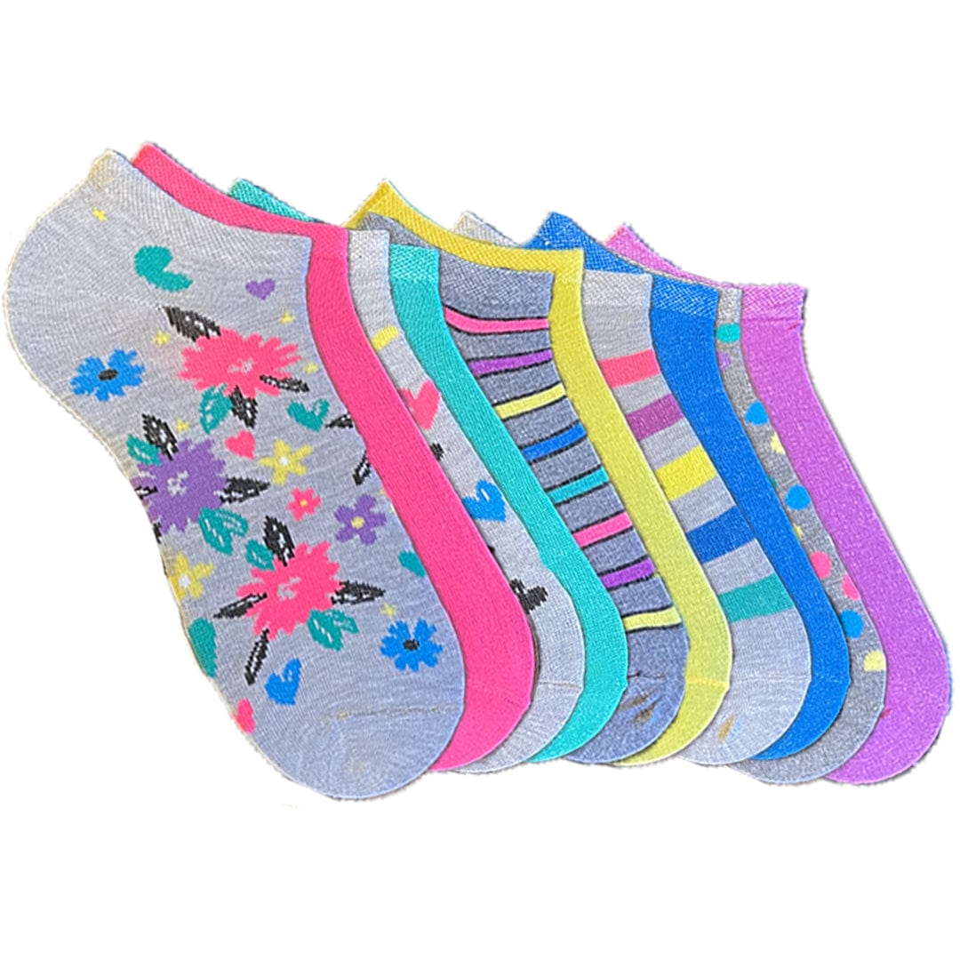 Floral 10 Pack Women&#39;s Low Cut Socks Multi