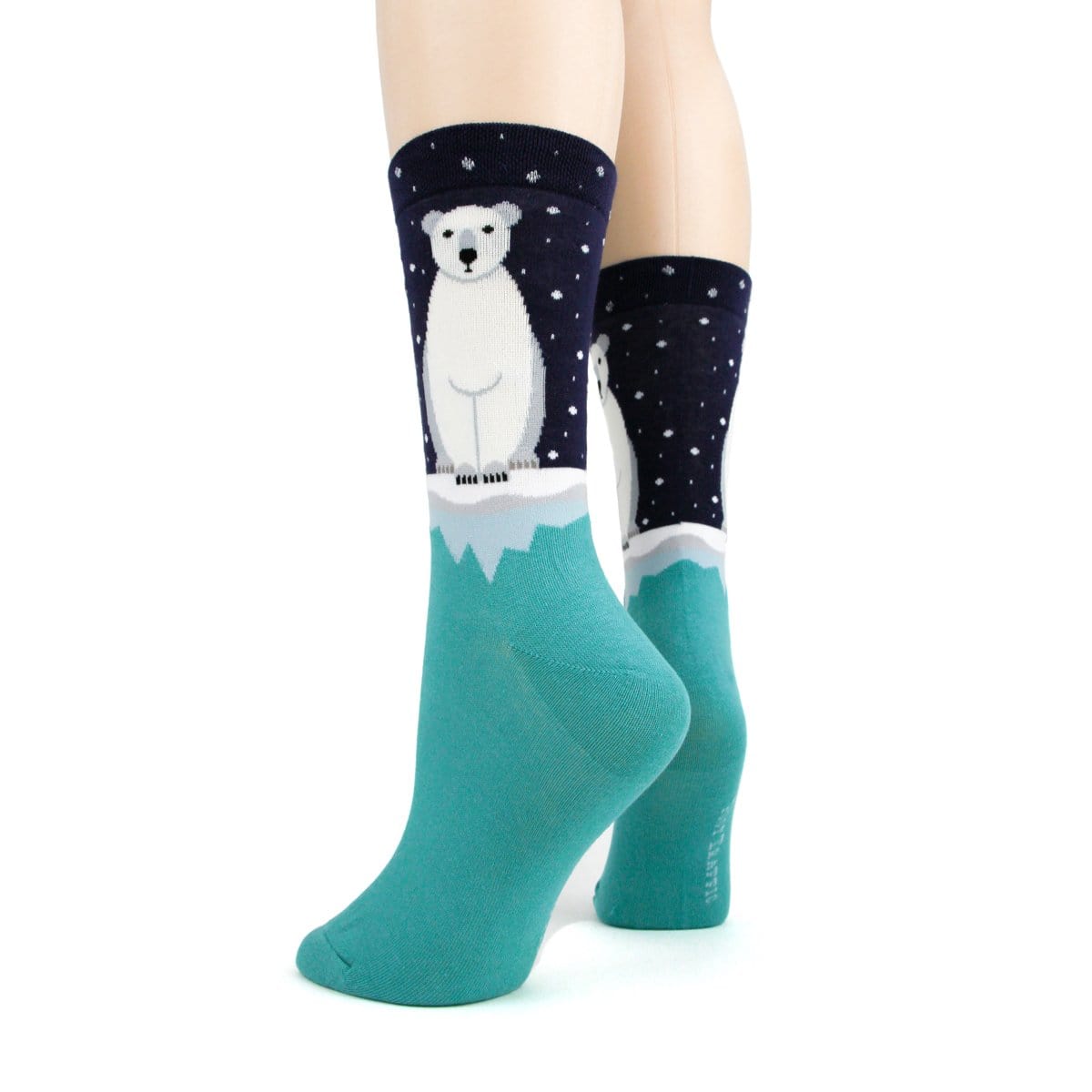 Polar Bear Socks Women&#39;s Crew Sock blue
