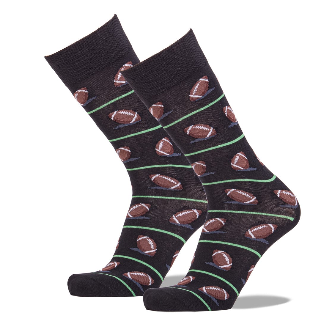 Football Socks Men's Crew Sock Black
