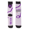 "Forget Me Not" Alzheimer's Awareness Socks Unisex Crew Sock Grey / Women's