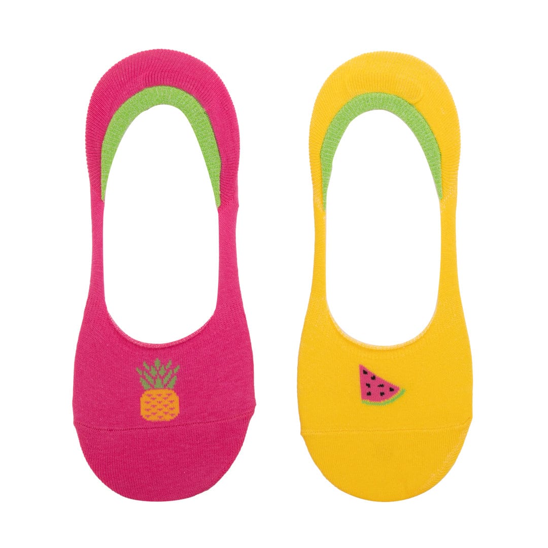 Fruit Women's 2 Pair Liners Yellow