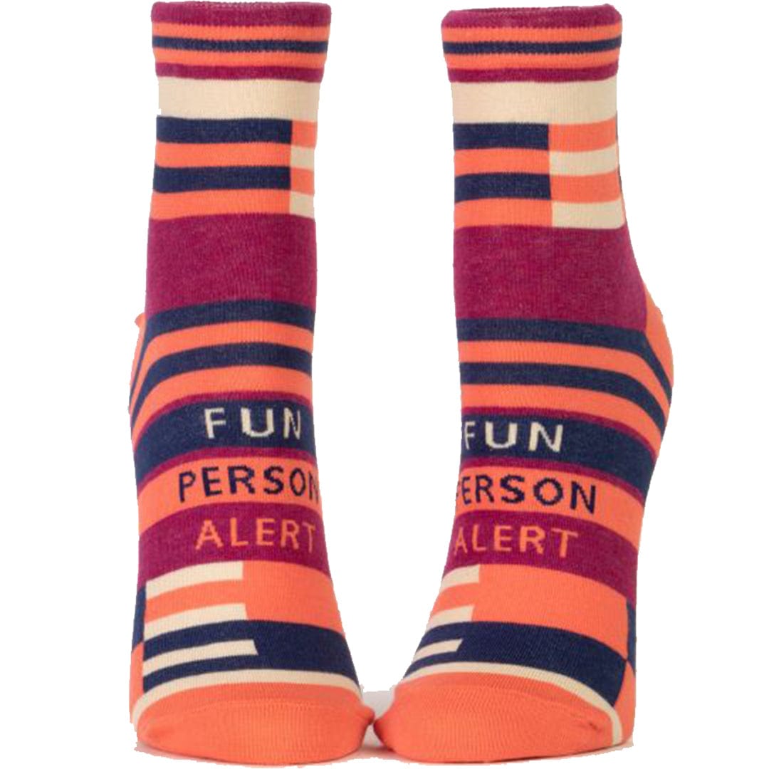 Fun Person Alert Women&#39;s Ankle Socks Orange