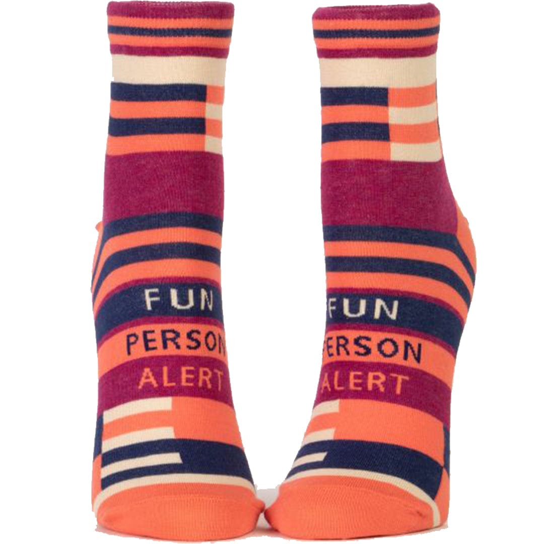 Fun Person Alert Women's Ankle Socks Orange
