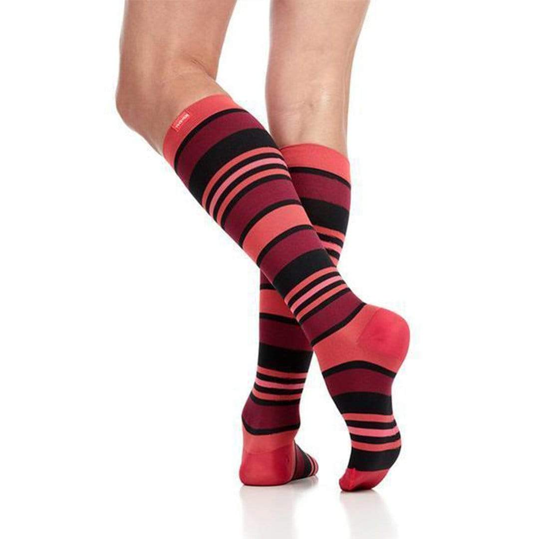 Fun Stripes Firm Compression Socks Unisex Knee High Sock