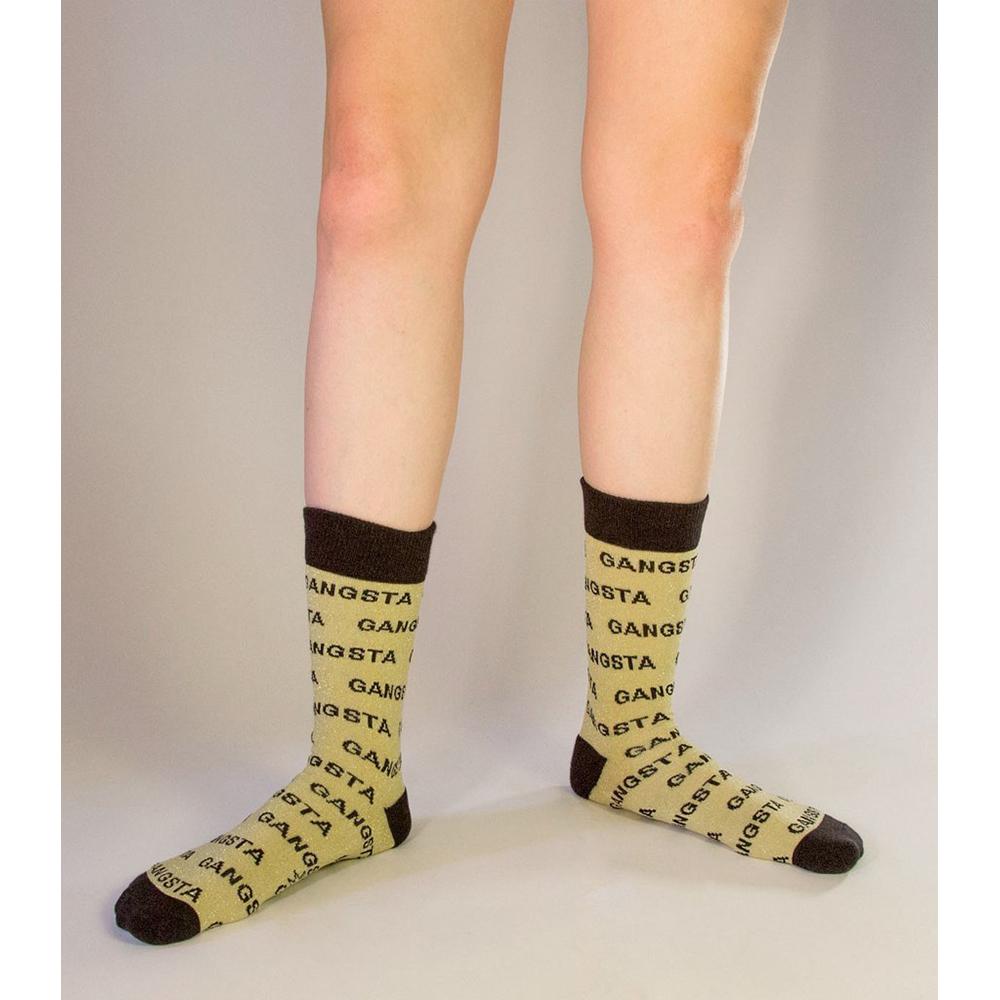 Gangsta Socks Unisex Crew Sock gold