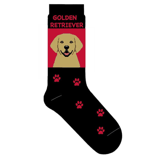 Golden Retriever Dog Socks Women's Crew Sock Women / black