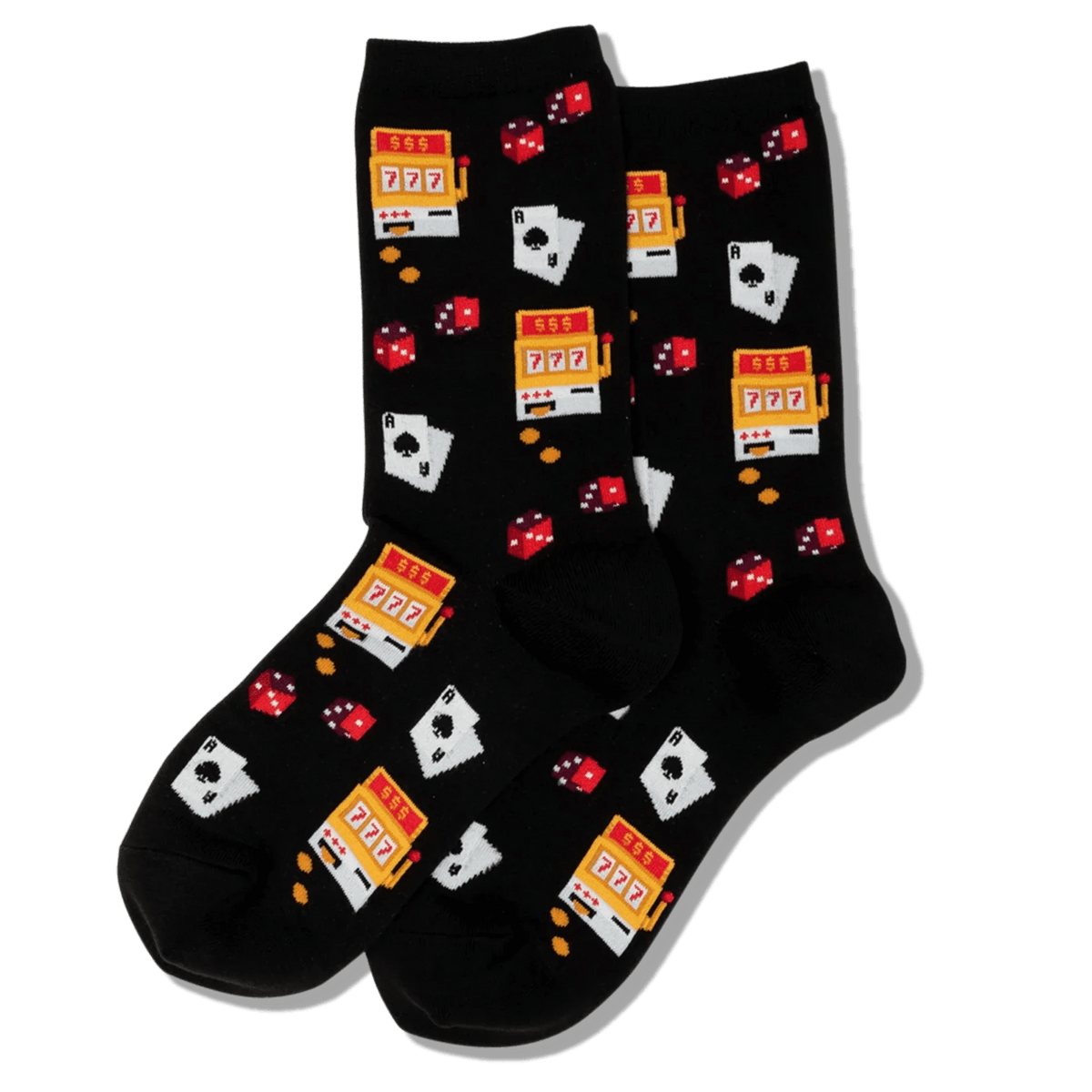 Gambling Women&#39;s Crew Socks Black