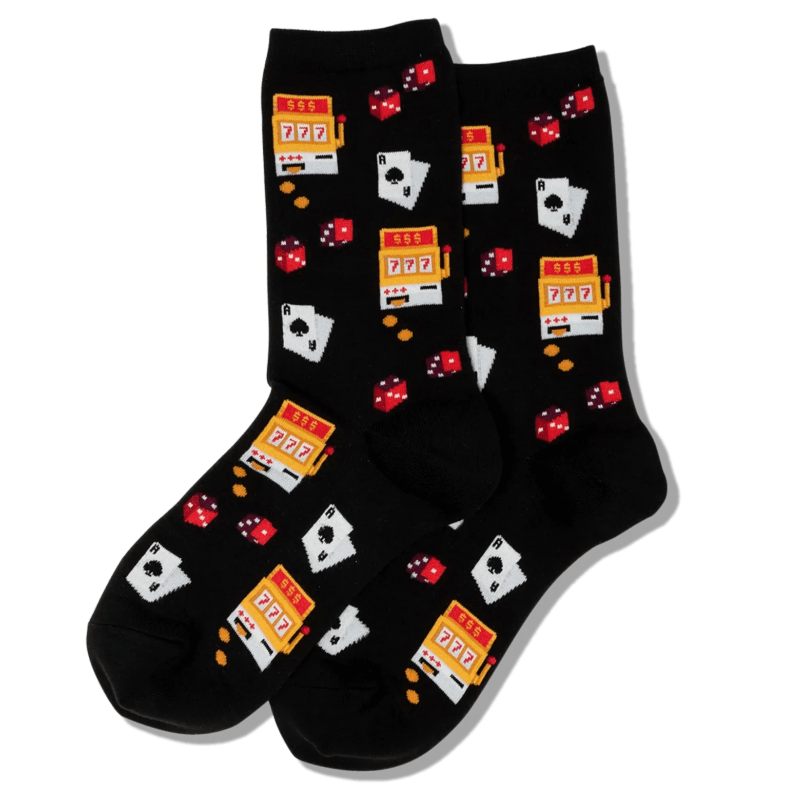 Gambling Women's Crew Socks Black