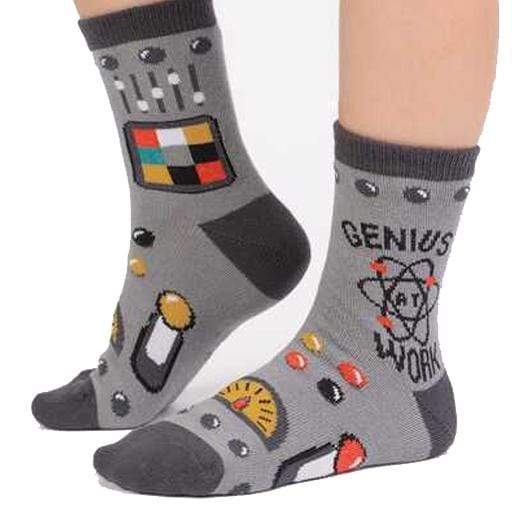 Genius At Work Junior Crew Sock Grey