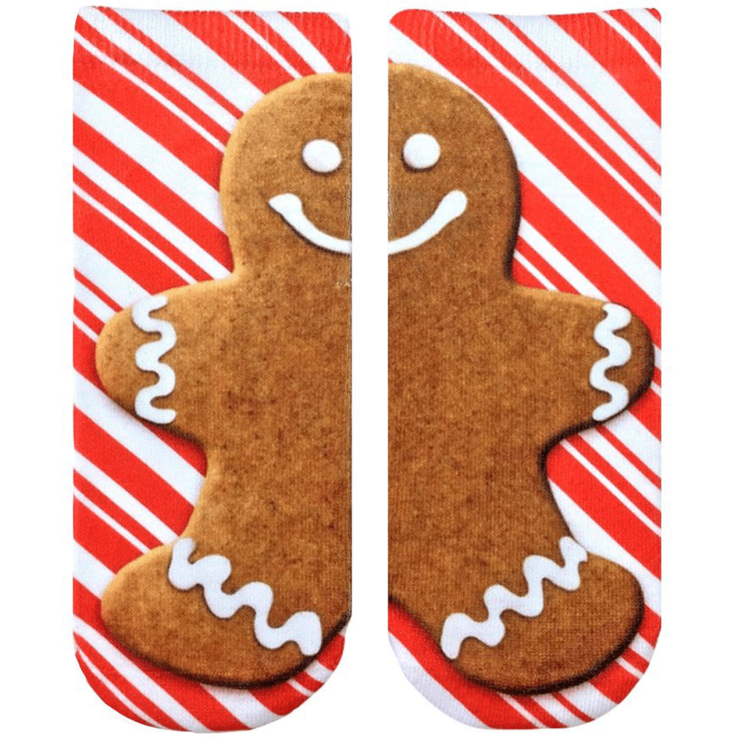 Gingerbread Man Ankle Socks Brown