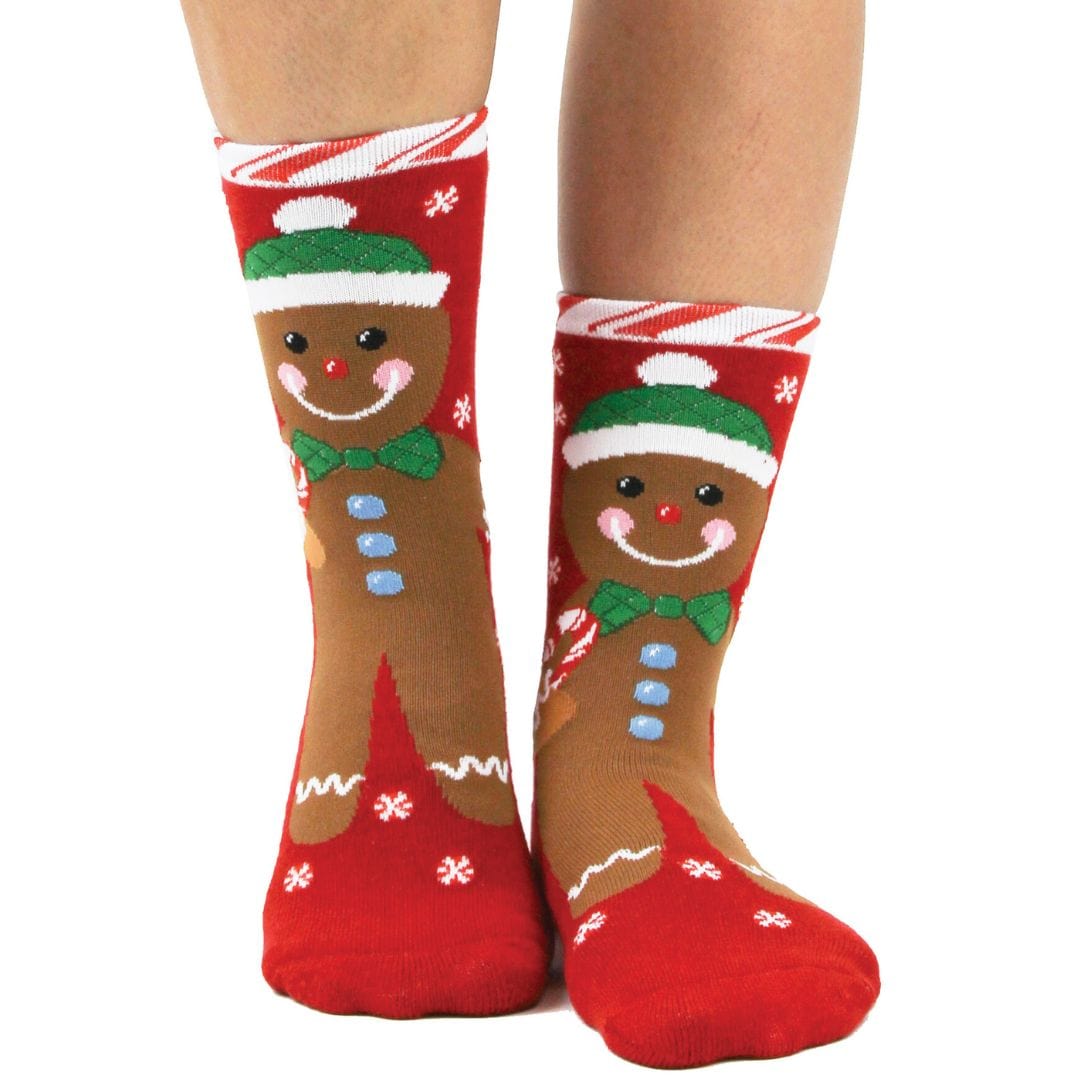 Gingerbread Women&#39;s Slipper Socks Red