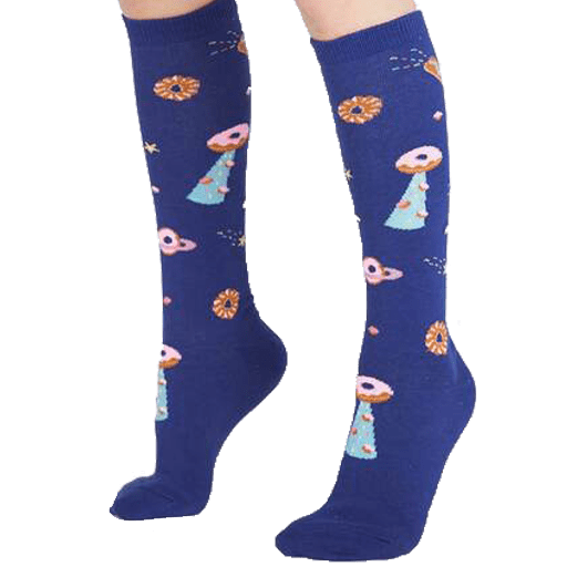 Glazed Galaxy Junior Knee High Socks Blue