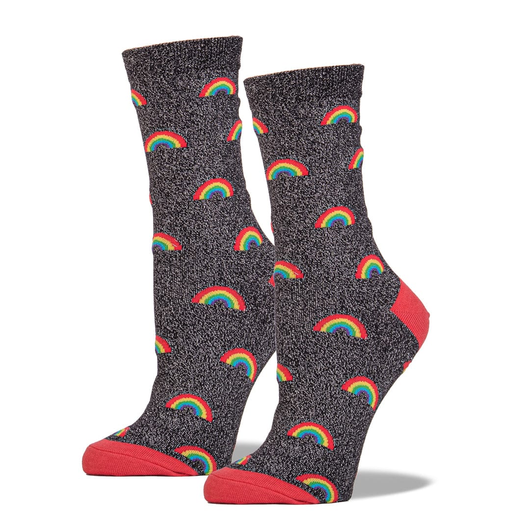 Glitter Over the Rainbow Socks Women&#39;s Crew Sock Women&#39;s / Black