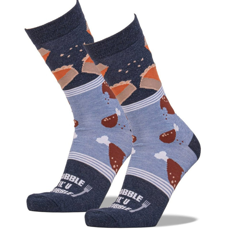 Thanksgiving Dinner Crew Sock Men's / Blue