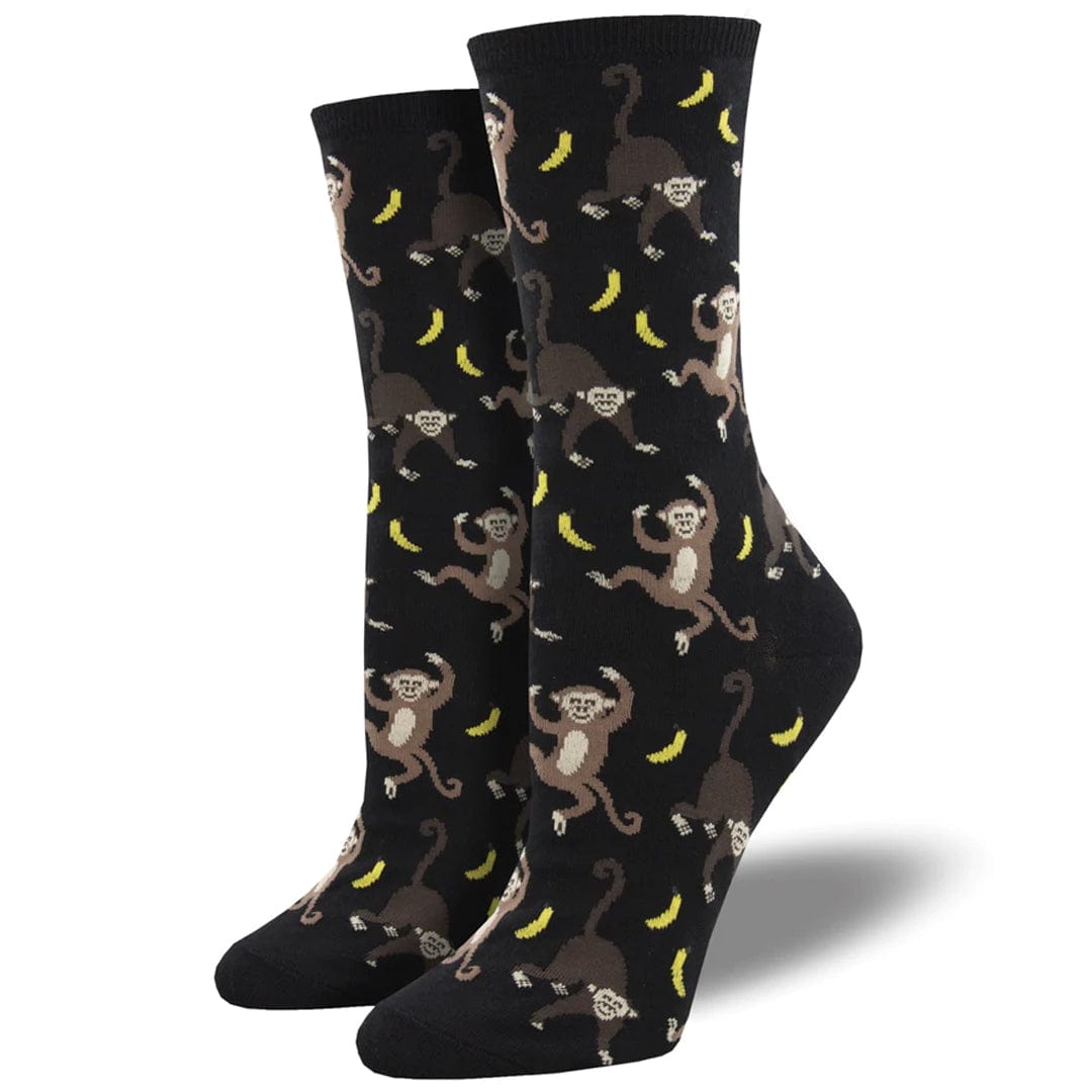 Going Bananas Women's Crew Sock Black