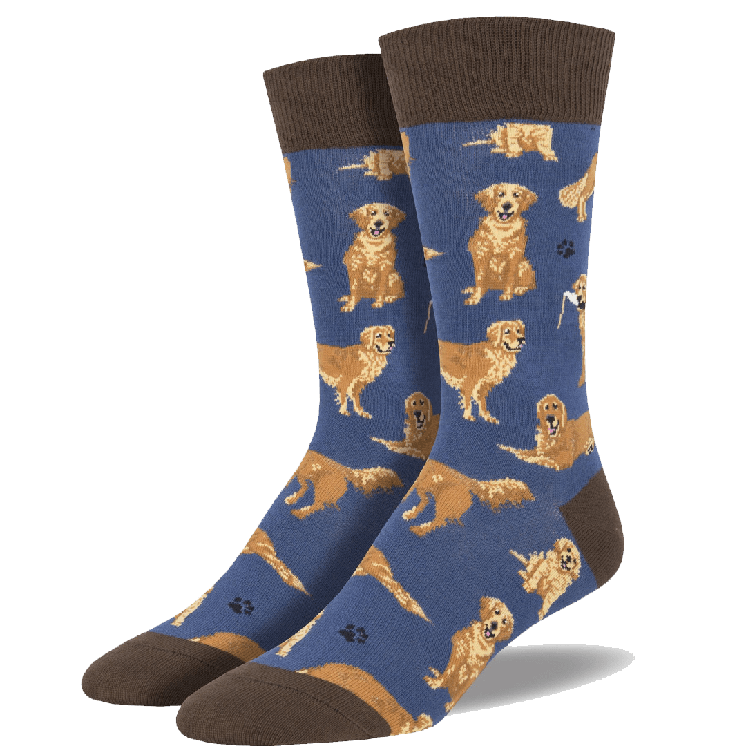 Golden Retrievers Men's Crew Socks