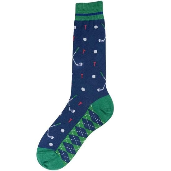 Golfer Men's Crew Socks Blue