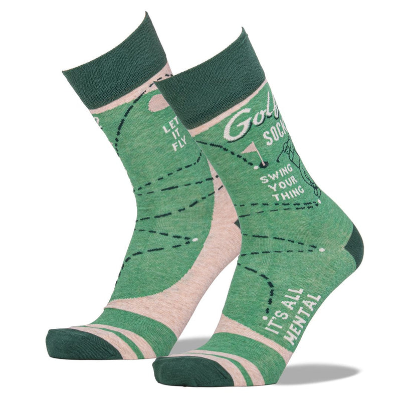 Men's Golfing Green Crew Socks