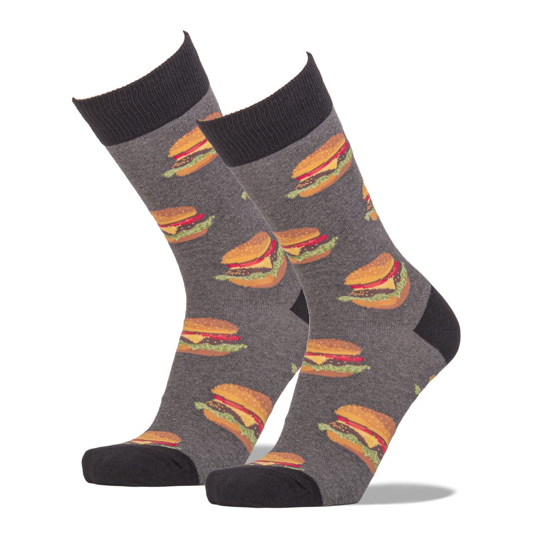 Good Burger Men&#39;s Crew Sock Grey