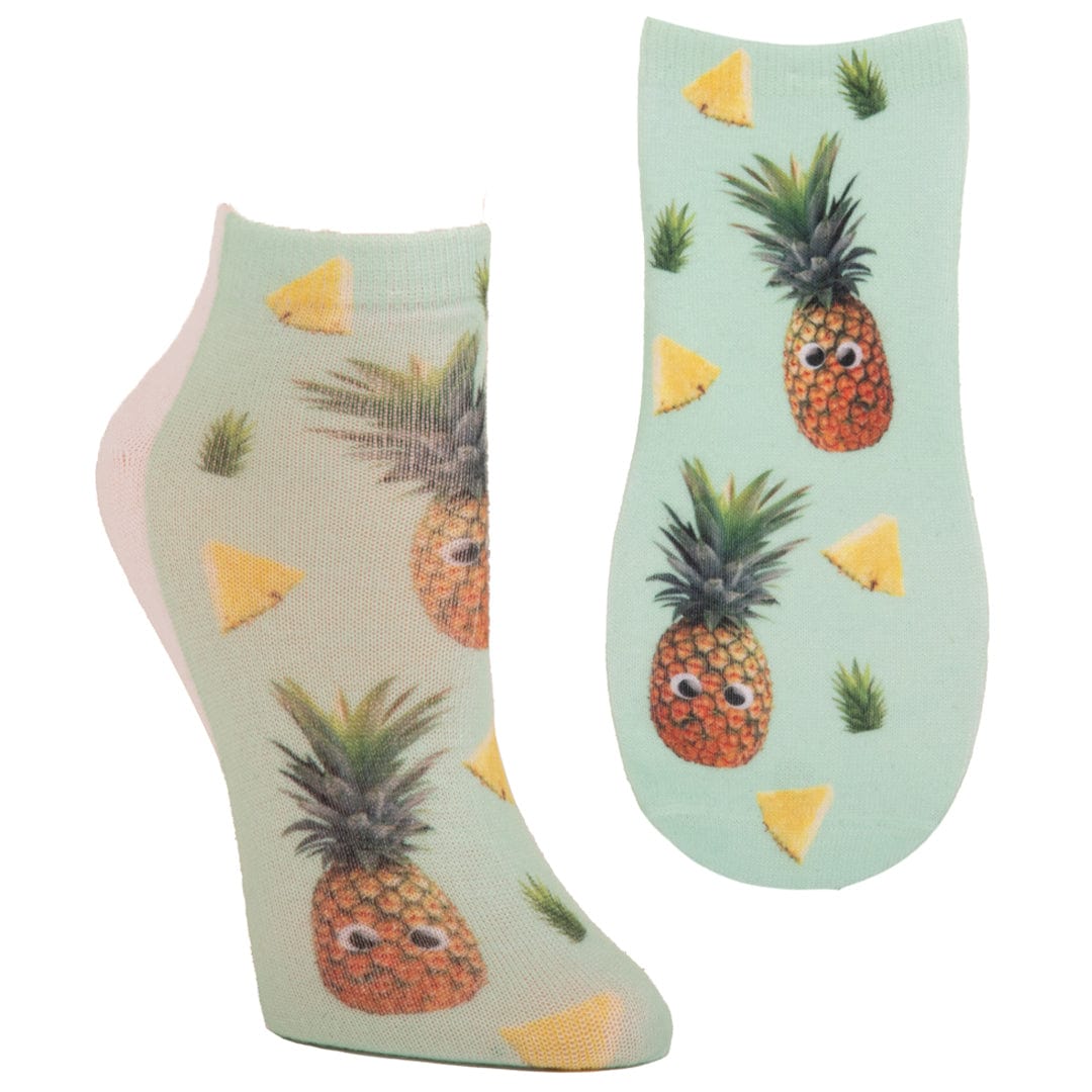 Googly Pineapple Socks Ankle Sock Green