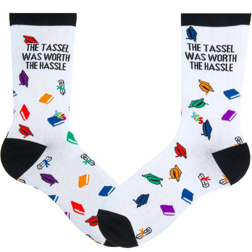 Graduation Socks - The Tassel was worth the Hassle - John's Crazy Socks