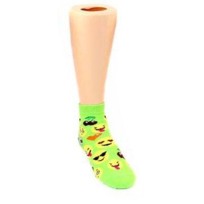 Emoji Socks - Women&#39;s Ankle Sock Lime
