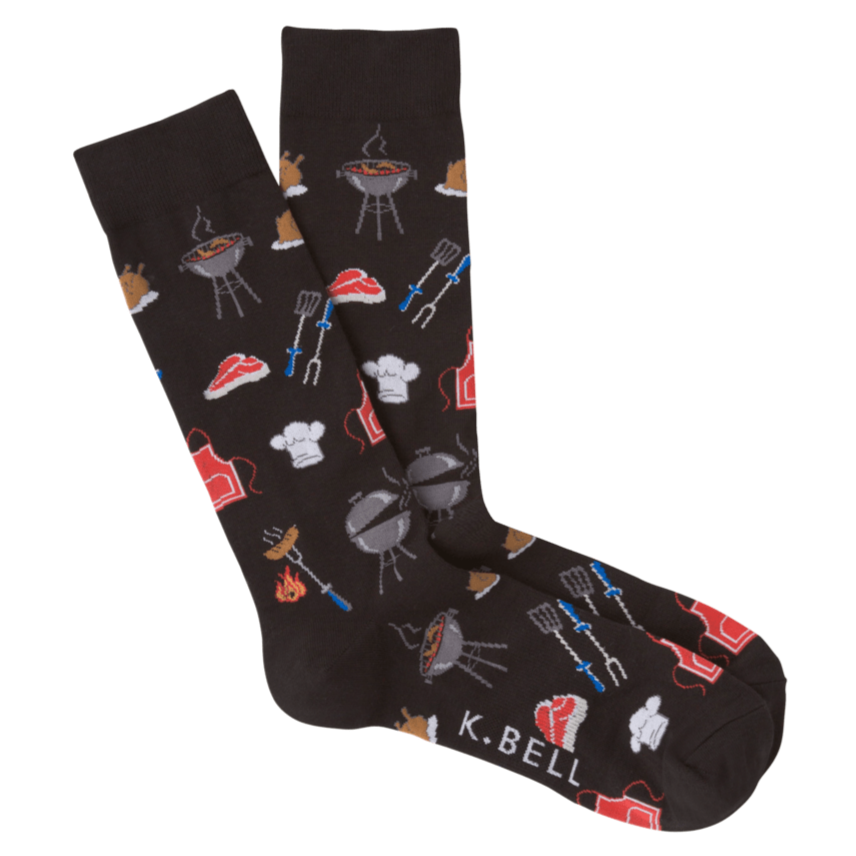 Grill Men's Crew Socks Black