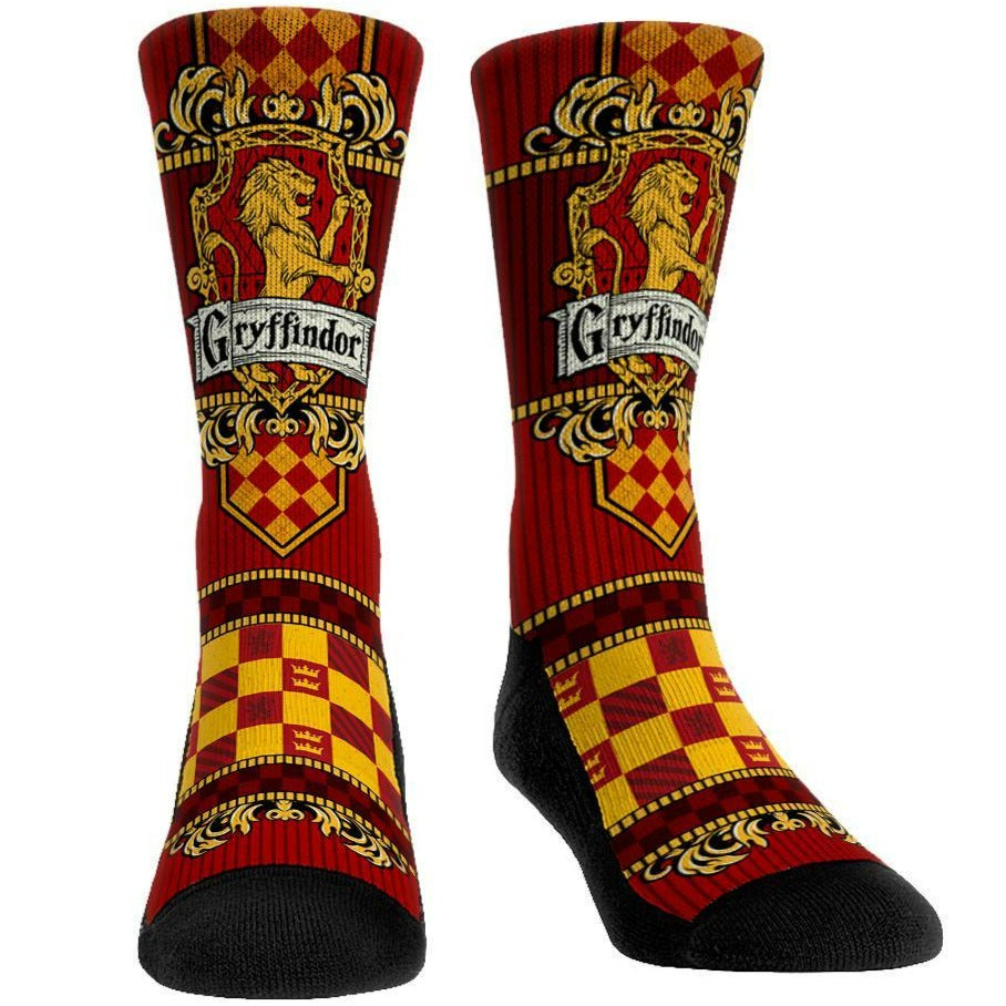 Gryffindor Regal Banner Crew Sock Men's / Red and Yellow