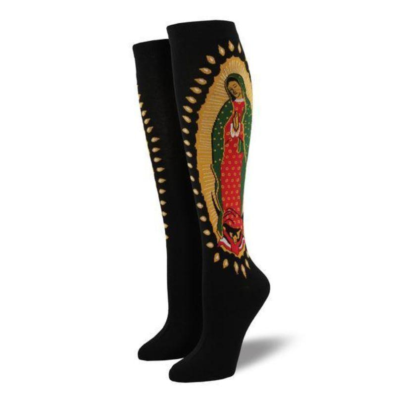 Virgen de Guadalupe Socks -Women&#39;s Knee High Sock Women