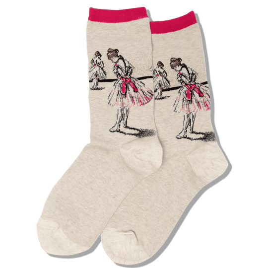 Degas Study Dancer Socks Women's Crew Sock Pink