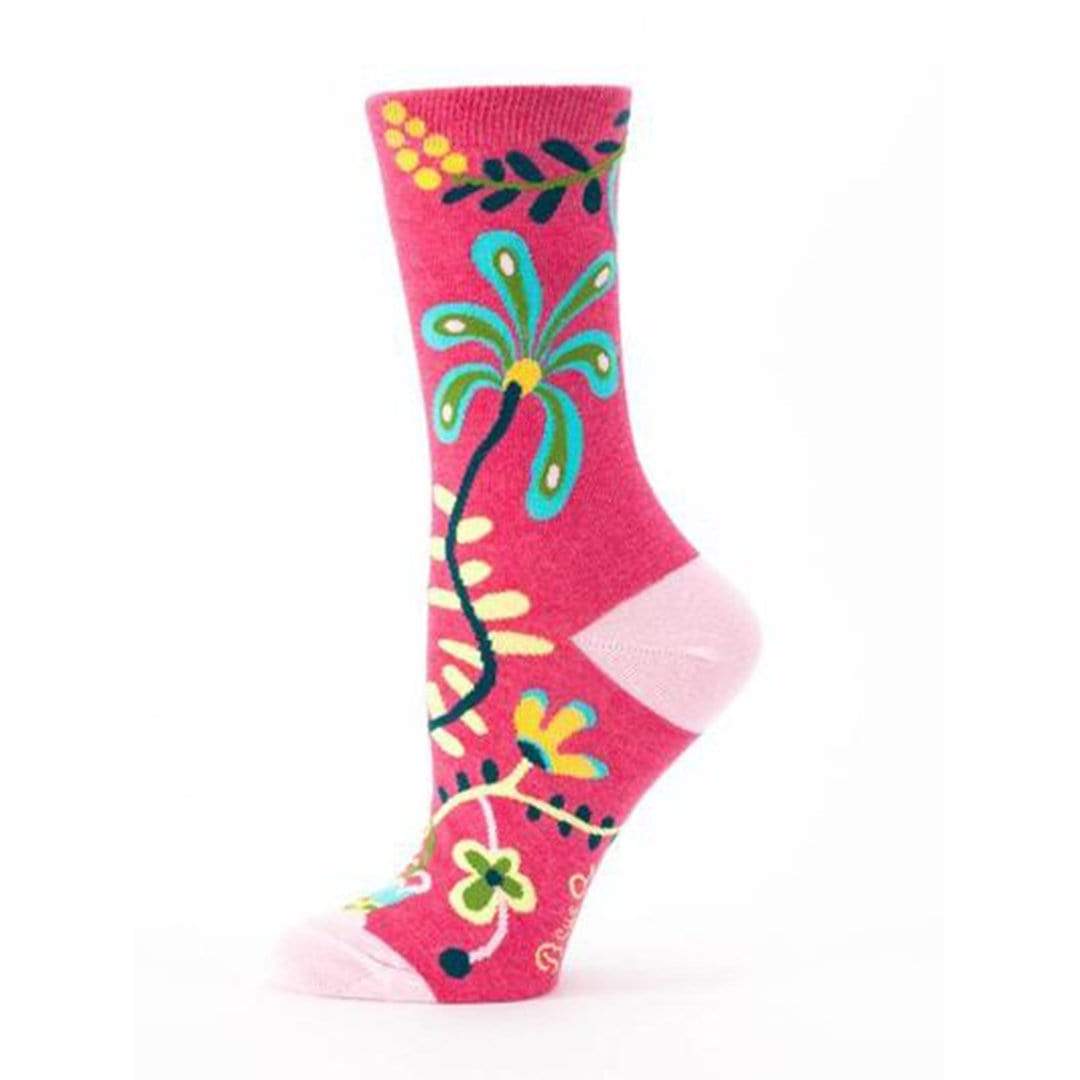 Hi, I Don't Care, Thanks Socks Women's Crew Sock pink