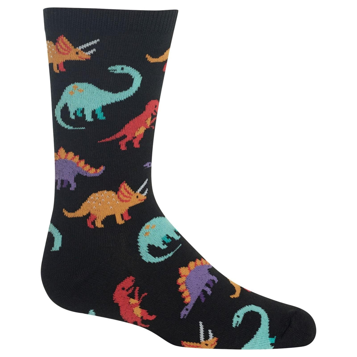 Dinosaur Kids Crew Socks Tan