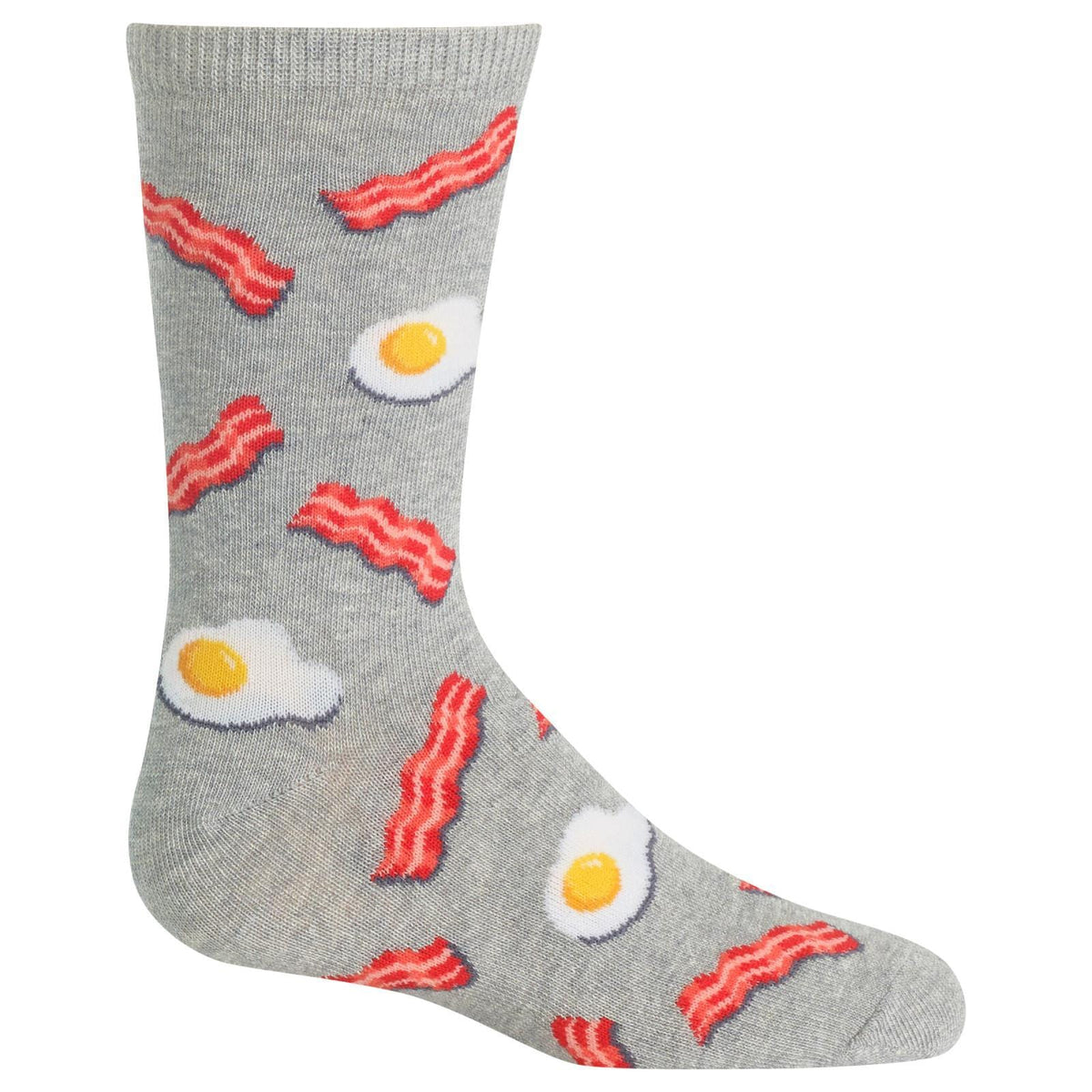 Eggs and Bacon Kid&#39;s Crew Socks Grey