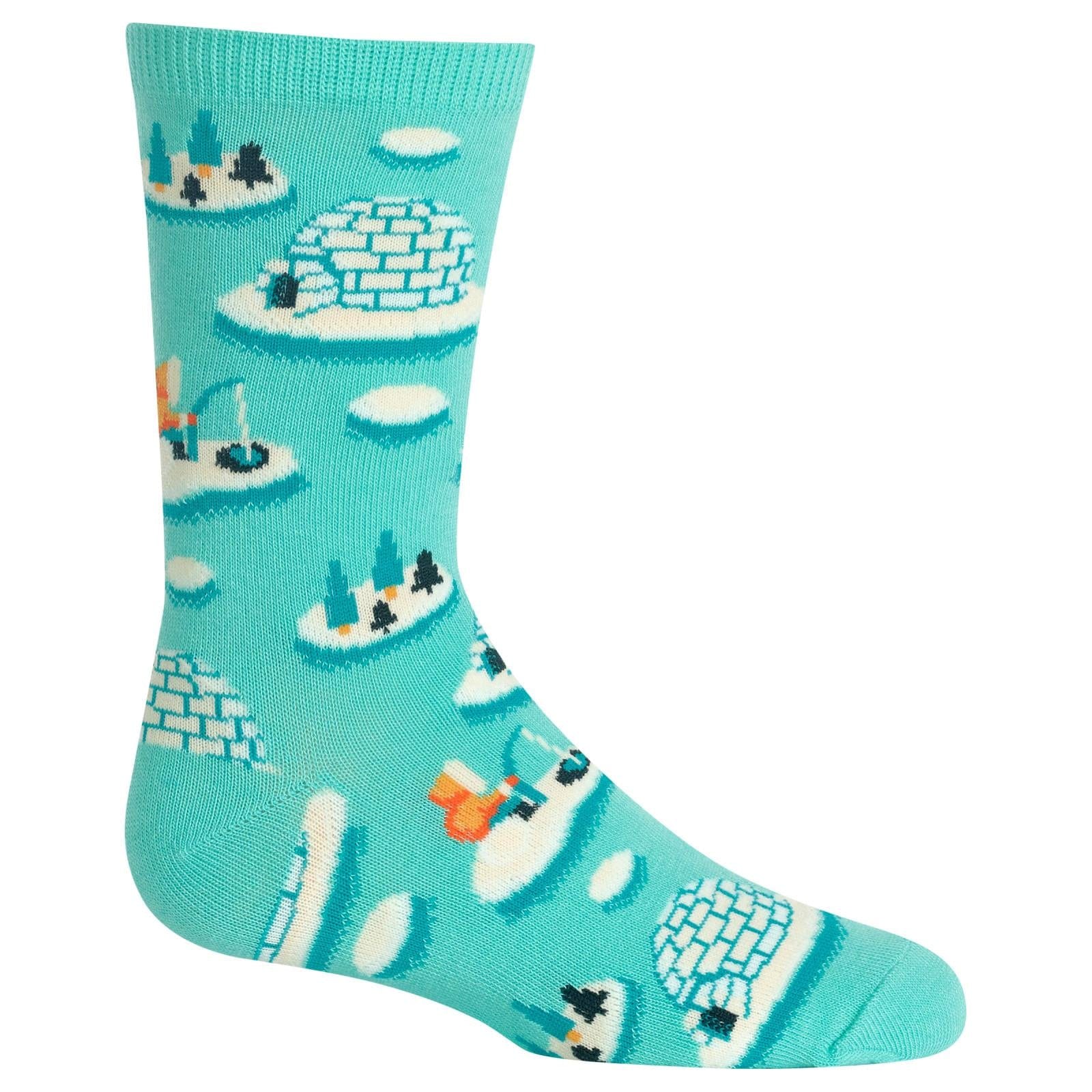 Igloos Kids Crew Socks Green