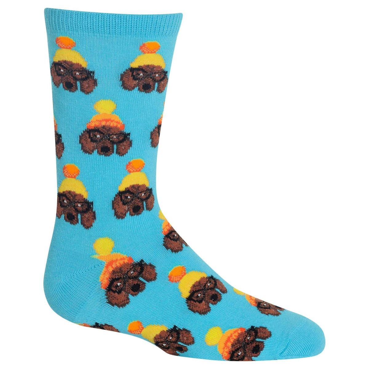 Winter Dogs Kids Crew Socks Blue