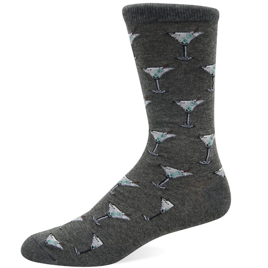 Martini Socks Men’s Crew Sock Grey