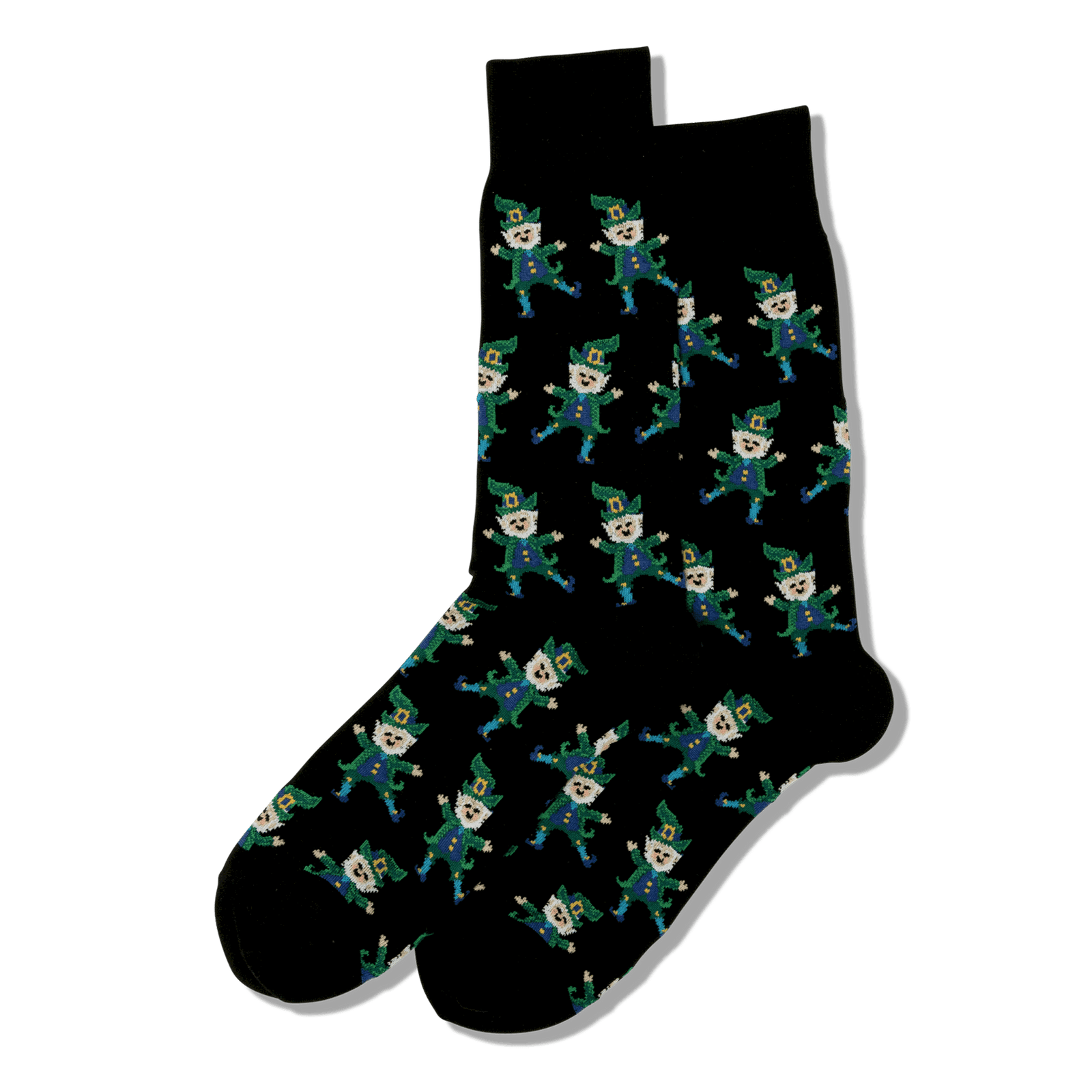 Dancing Leprechaun Socks Men's Crew Sock Black