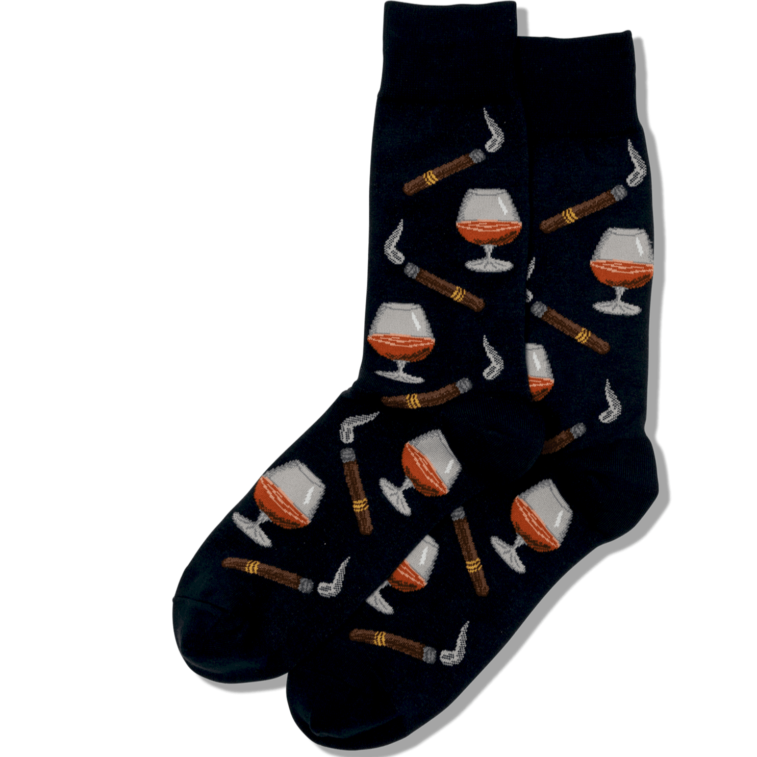 Cognac and Cigars Socks Men's Crew Sock Blue